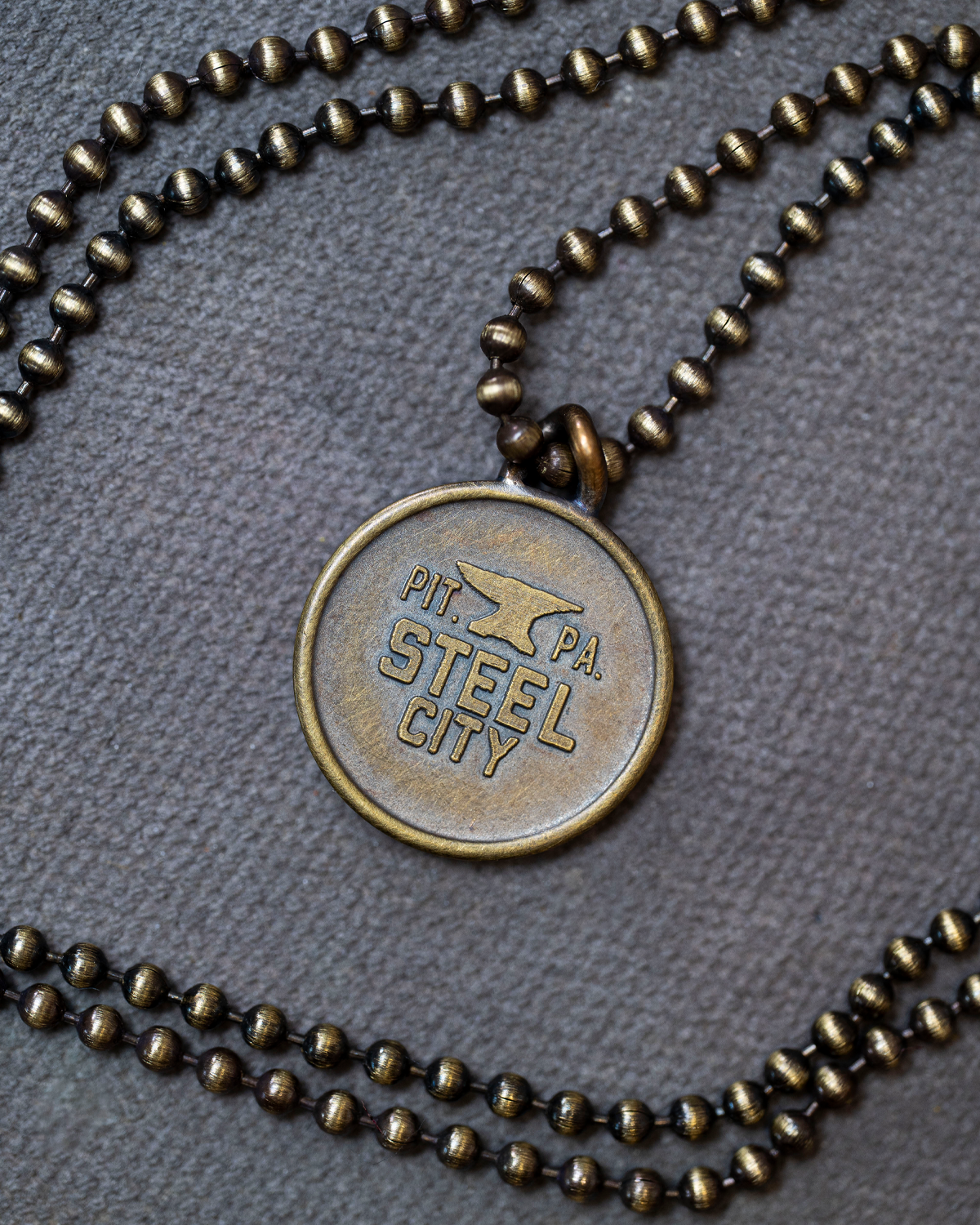 Made Strong Tag Chain Necklace | Steel City Brand | Studebaker Metals Made Strong Tag Chain Necklace | Steel City Brand | Studebaker Metals