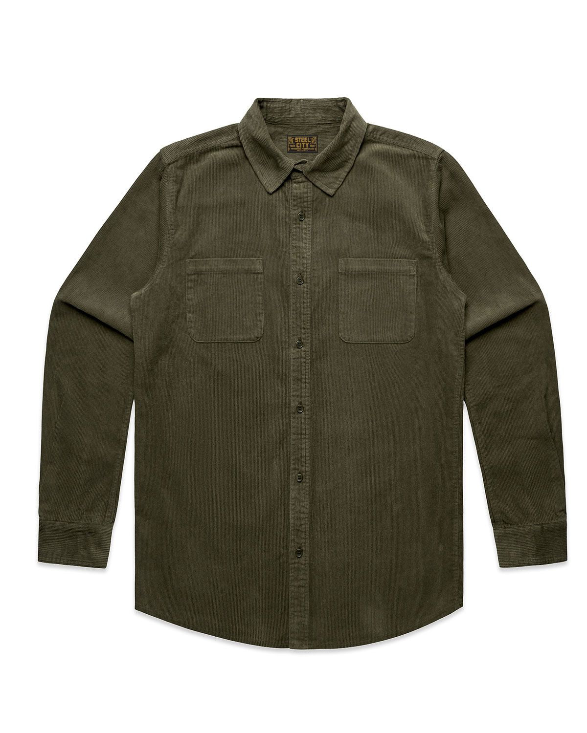 Corduroy Long Sleeve Button Down Shirt | Steel City Brand