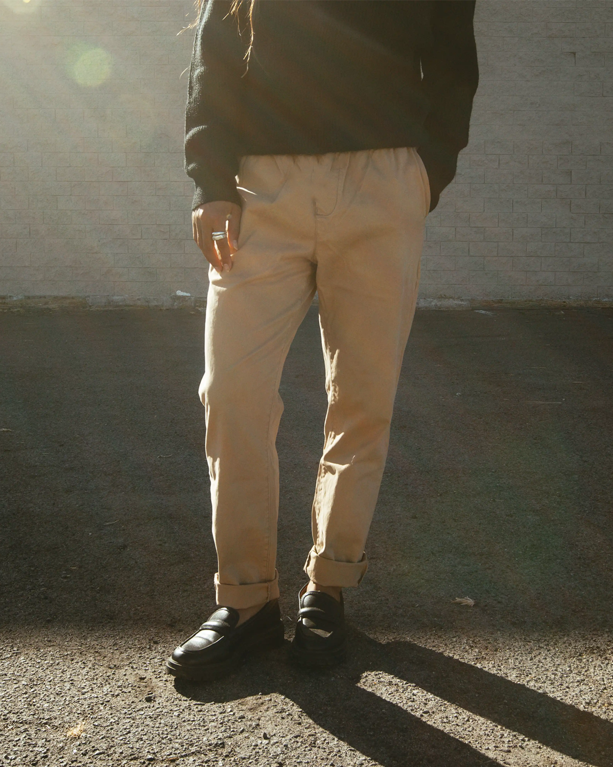 Easy Pants | Relaxed Fit | Elastic Waist Canvas Bottoms | Steel City