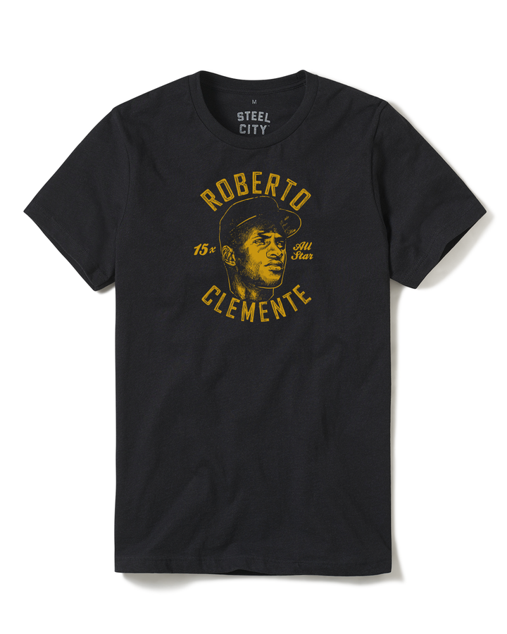 Roberto Clemente All Star T-Shirt | Steel City | Pittsburgh Baseball S / Black