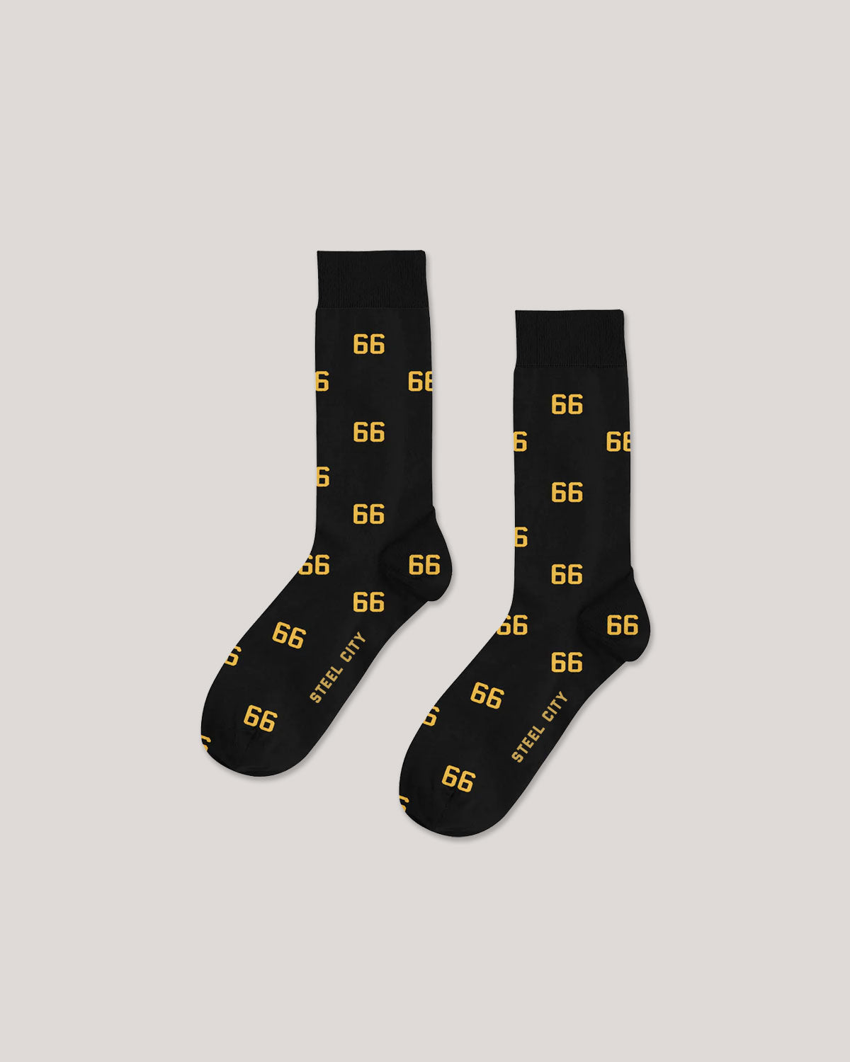 66 Hockey Socks | Steel City Brand | Mario LeMieux One Size / Black/Gold