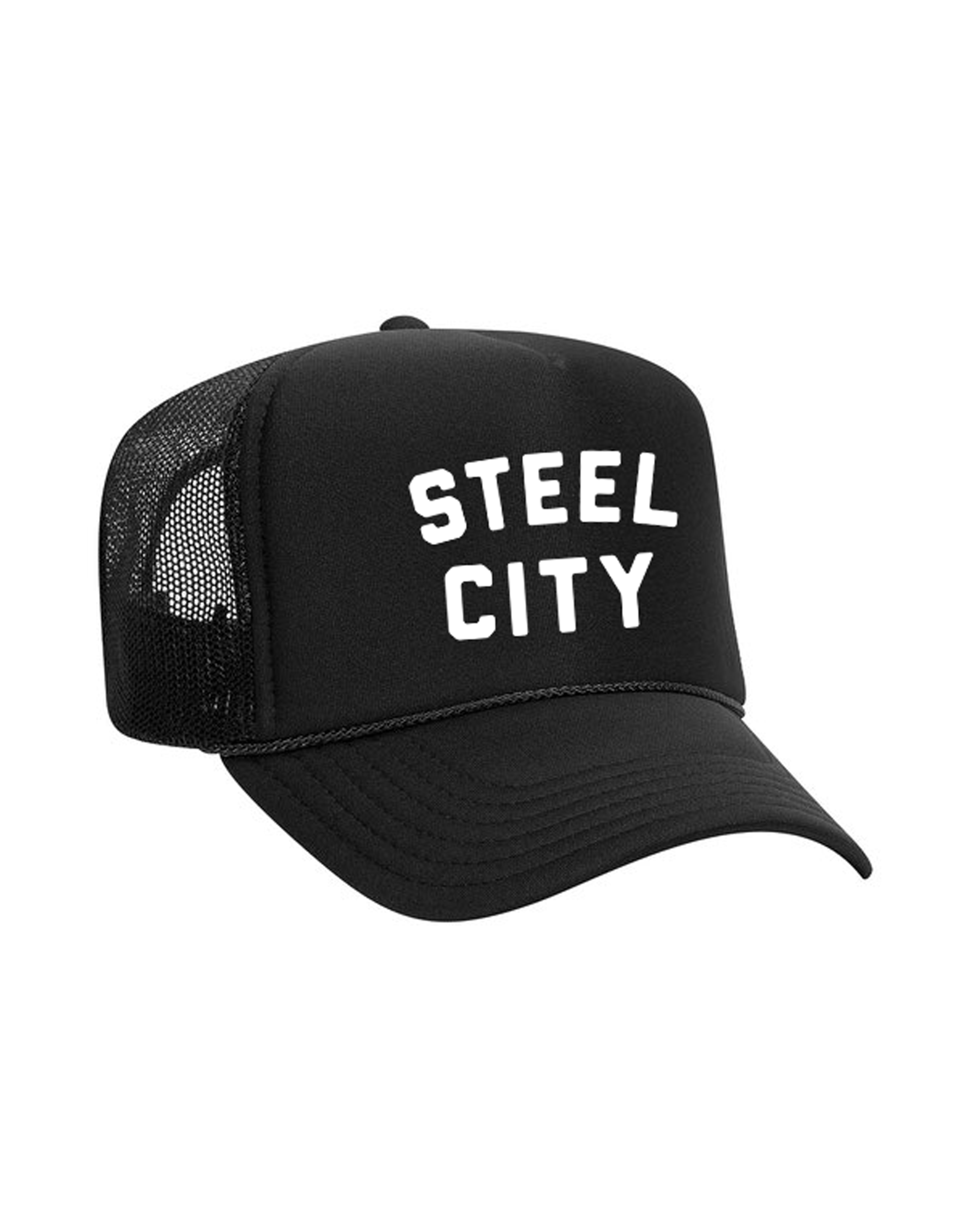 Logo Strapback Hat | Steel City Brand | Pittsburgh Hat | Baseball Cap Black | Pittsburgh Gifts