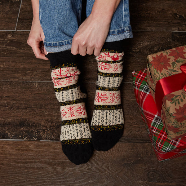 Snowflake Wool Socks