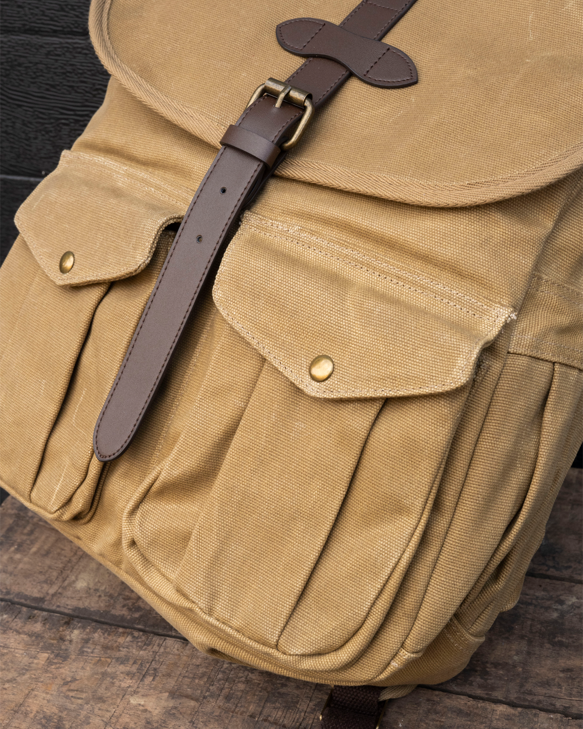 Vintage Oil Waxed Canvas Backpack | Steel City Brand | Travel Bag