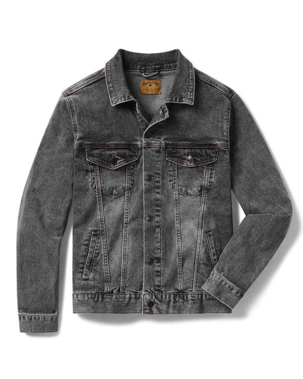 Dark gray jean jacket hot sale