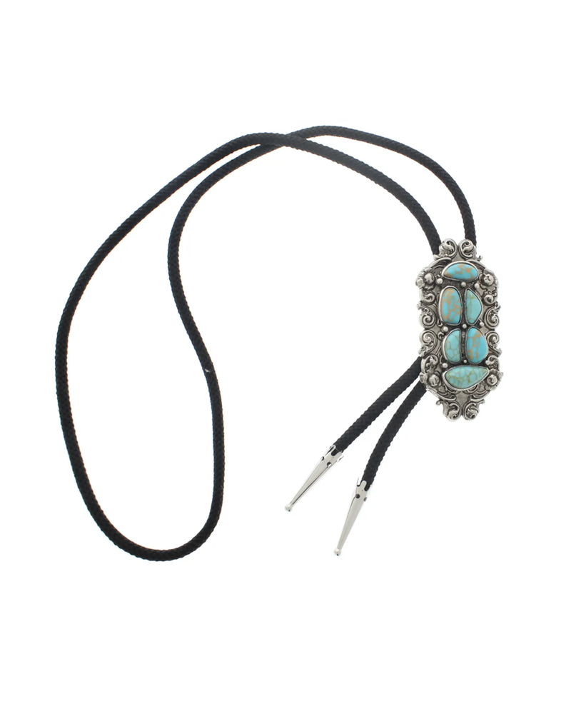 Turquoise and Silver Bolo Tie