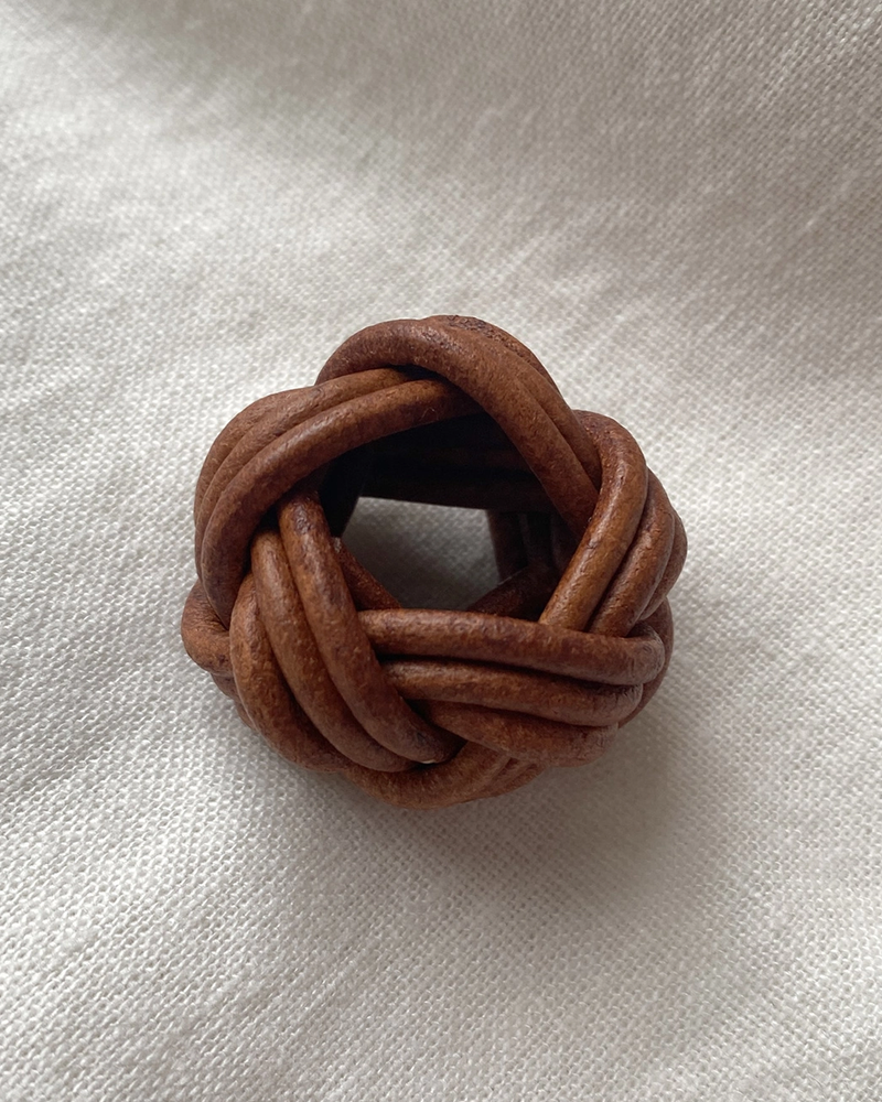 Braided Leather Slide