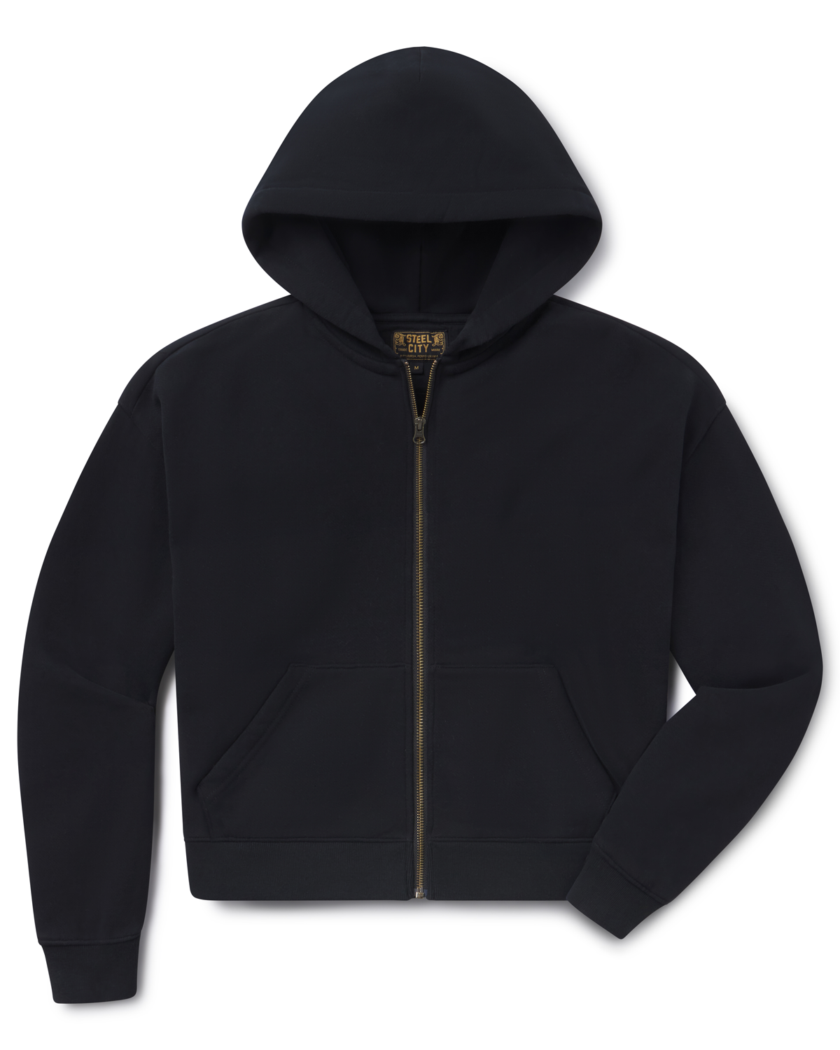 Crop Full Zip Hoodie | Steel City Brand | Womens Soft Sweatshirt