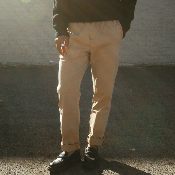 Easy Pants | Relaxed Fit | Elastic Waist Canvas Bottoms | Steel City