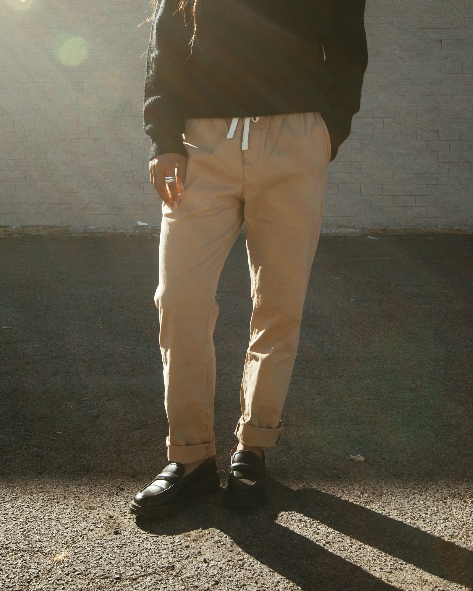 Easy Pants | Relaxed Fit | Elastic Waist Canvas Bottoms | Steel City