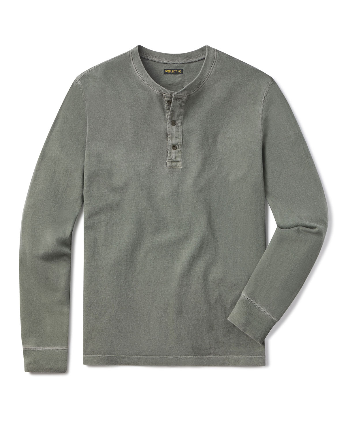 Perfect Long Sleeve Henley | Steel City Brand | USA Made Button Shirt