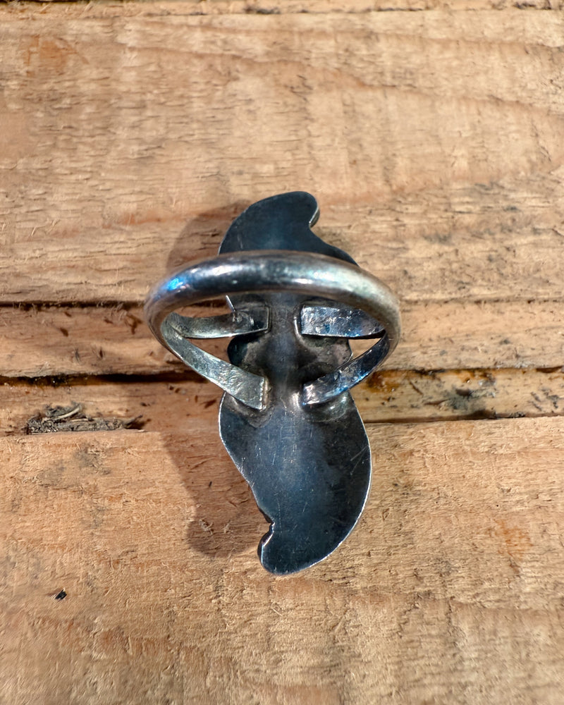Sterling Silver Navajo Coral/Turquoise Ring