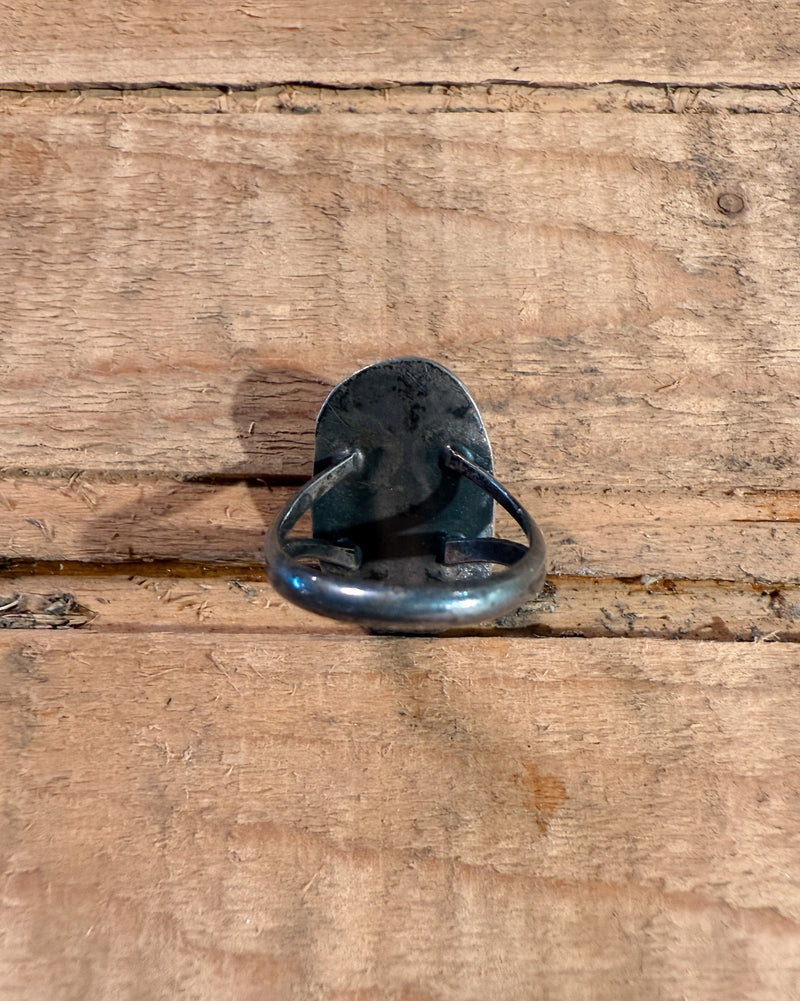 Sterling Silver Navajo Coral Ring
