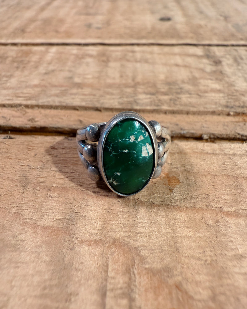 Sterling Silver Vintage Jade Ring