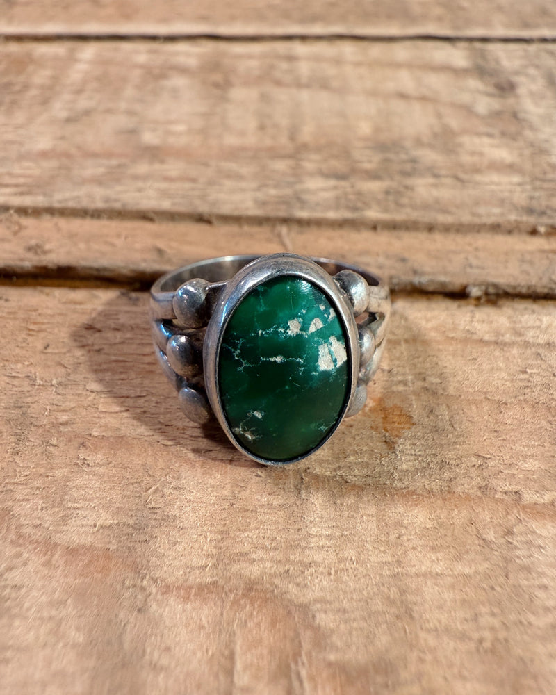 Sterling Silver Vintage Jade Ring