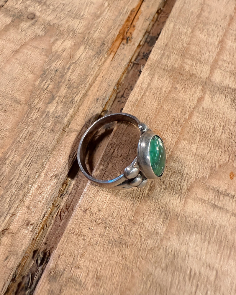 Sterling Silver Vintage Jade Ring