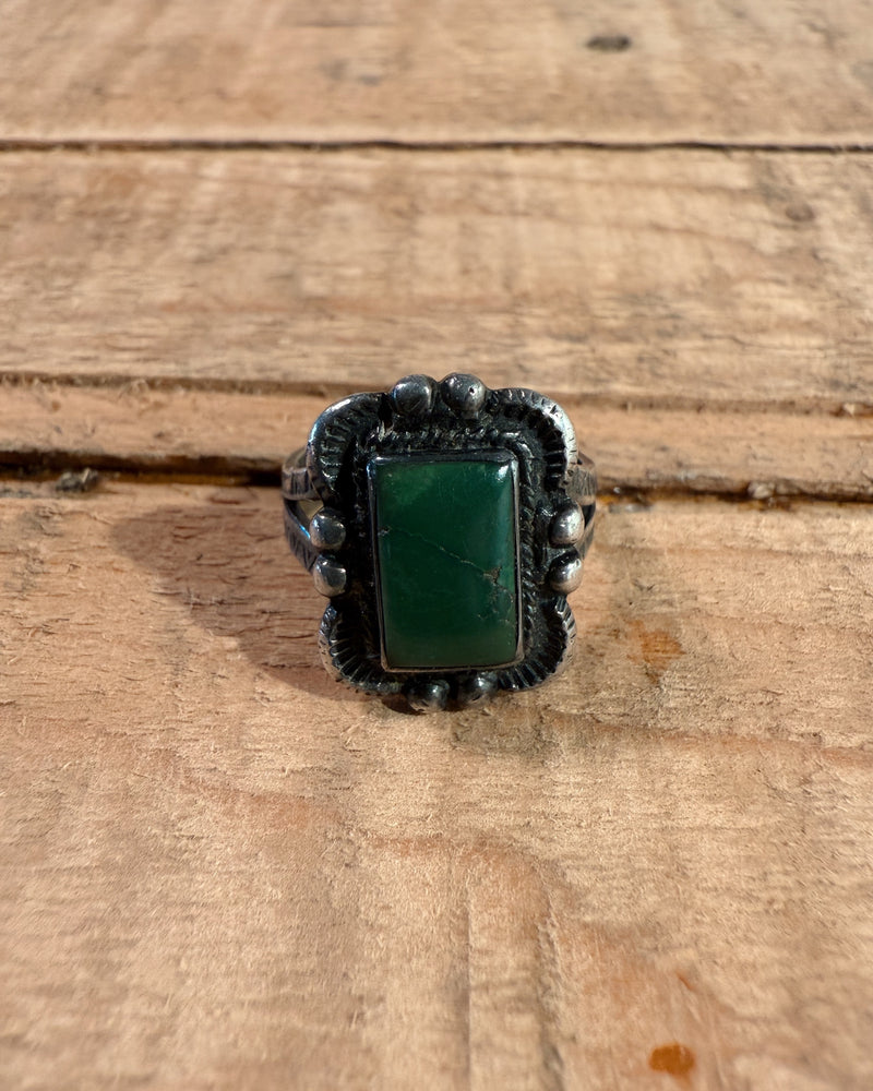 Sterling Silver Navajo Jade Ring