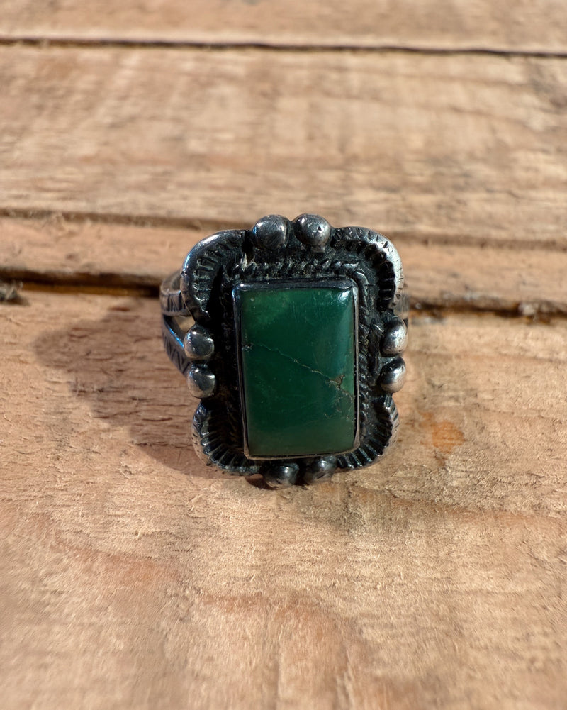 Sterling Silver Navajo Jade Ring