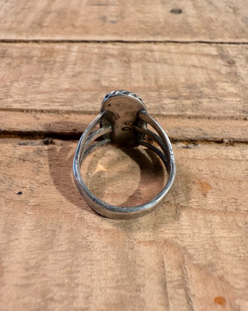 Sterling Silver Navajo Coral Ring