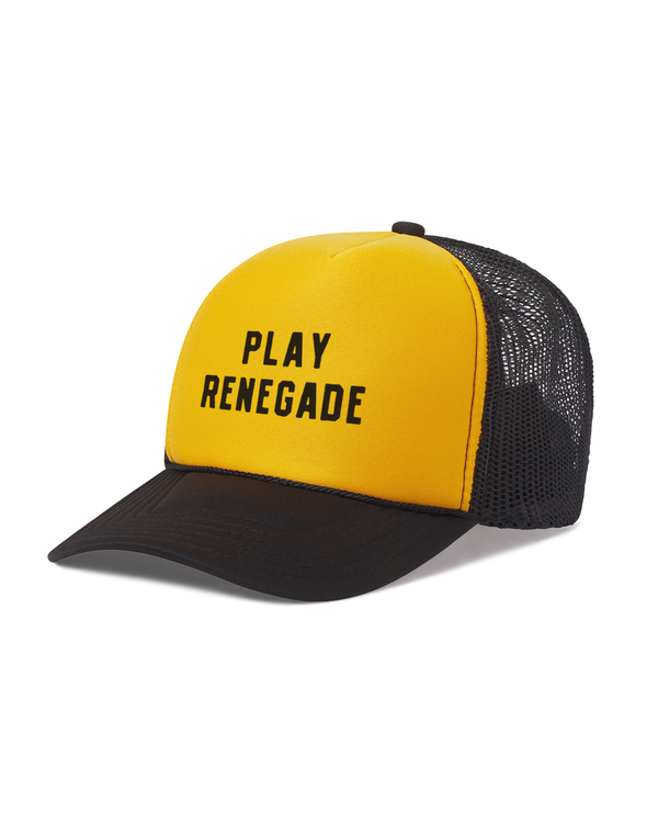 Play Renegade Trucker Hat Black Steel City Brand Snapback Pittsburgh