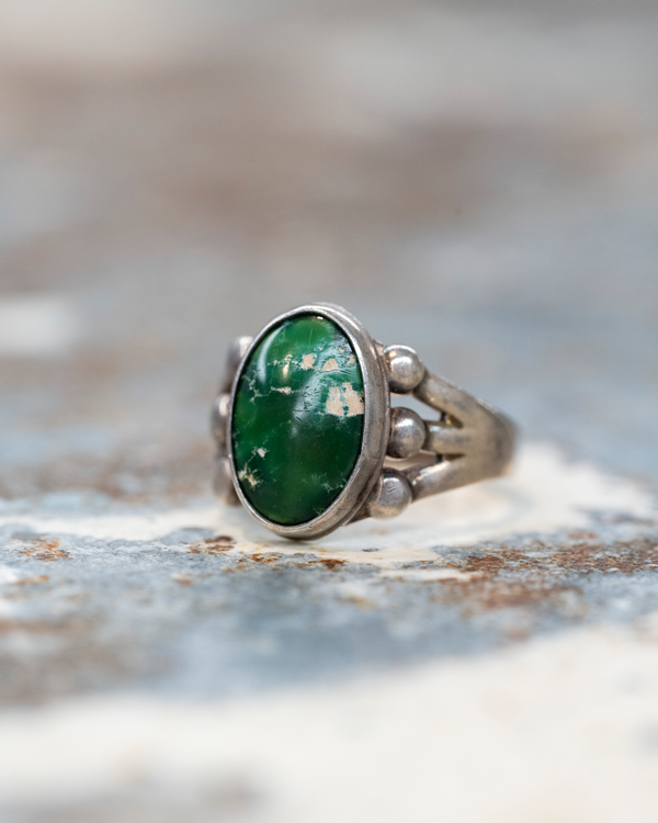 Sterling Silver Vintage Jade Ring