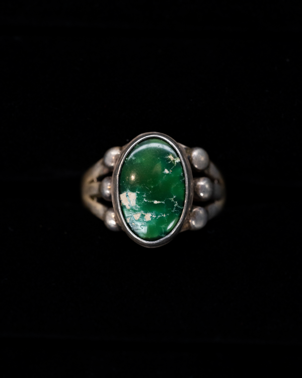 Sterling Silver Vintage Jade Ring