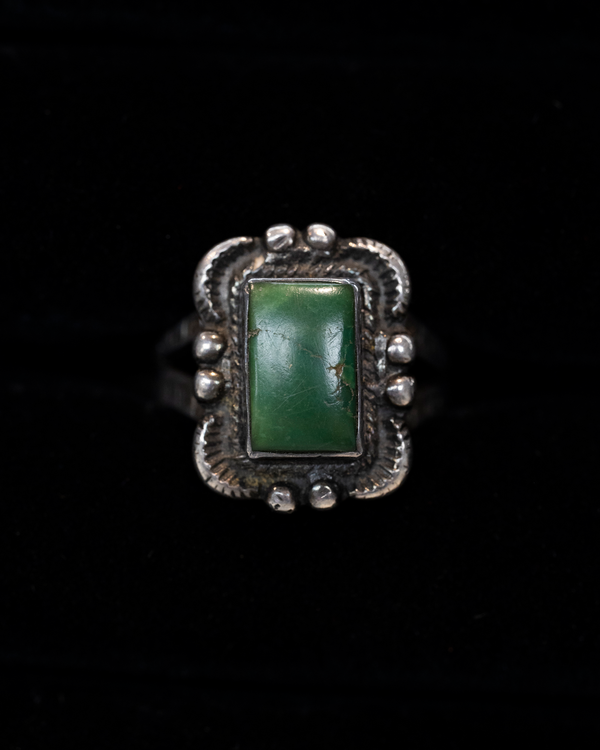 Sterling Silver Navajo Jade Ring