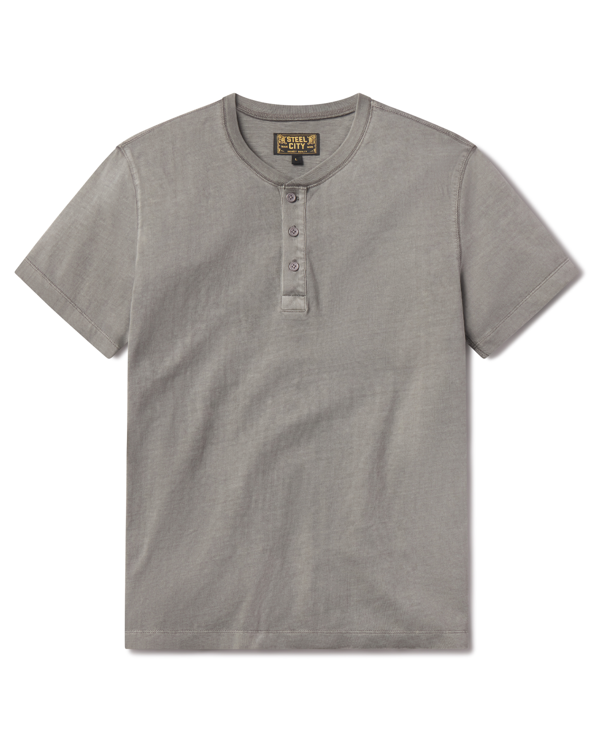 Henley Tee | Steel City Brand | Basic T-Shirt | Soft Garment Dyed Henley Tee | Steel City Brand | Basic T-Shirt | Soft Garment Dyed
