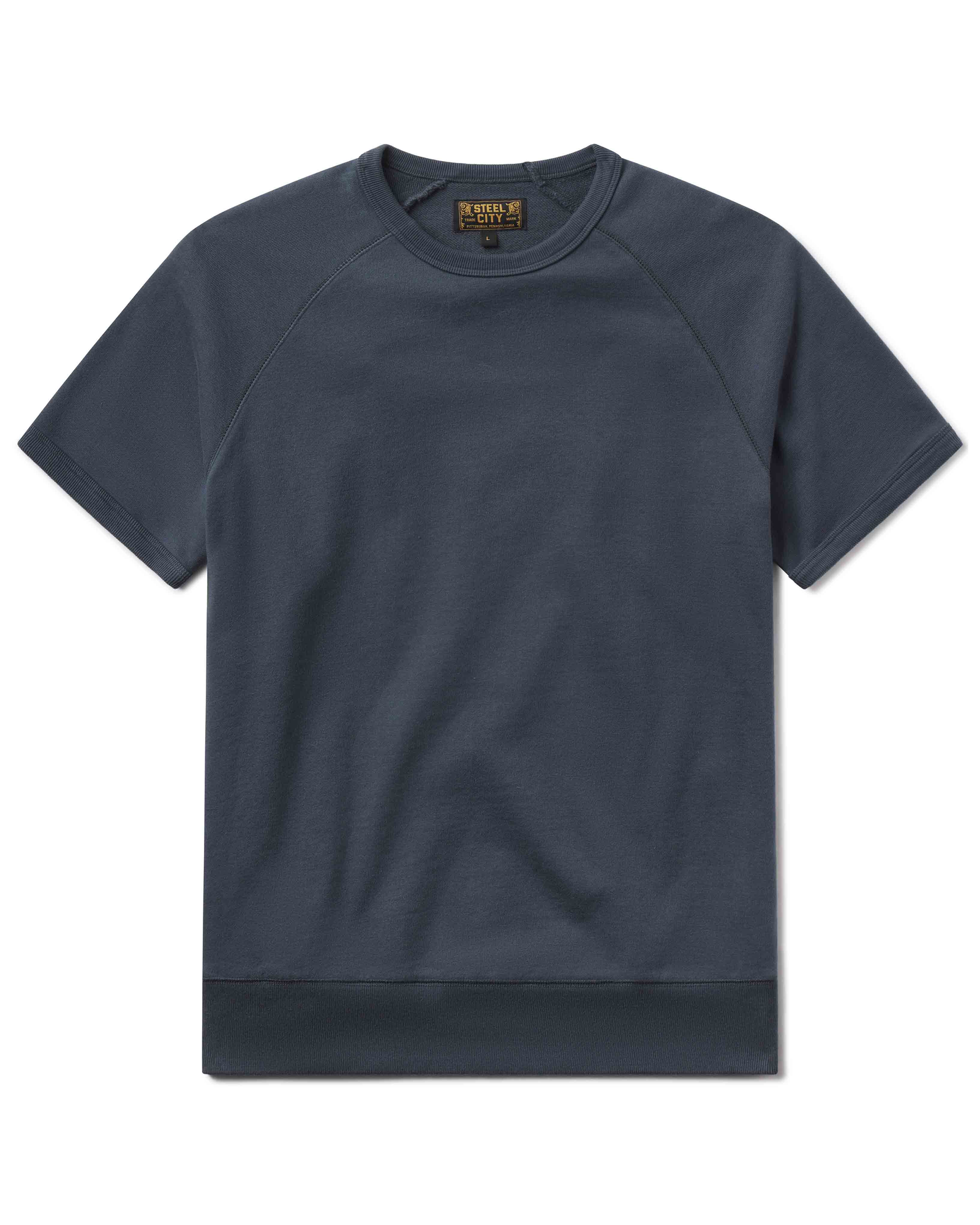 Terry Cloth Short-Sleeve Sweatshirt Steel City Brand Midweight