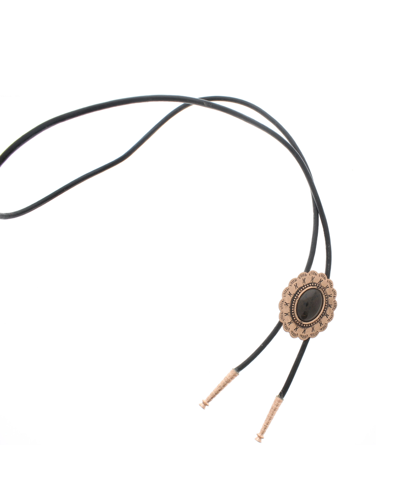 Southwestern Copper Concho Bolo Tie