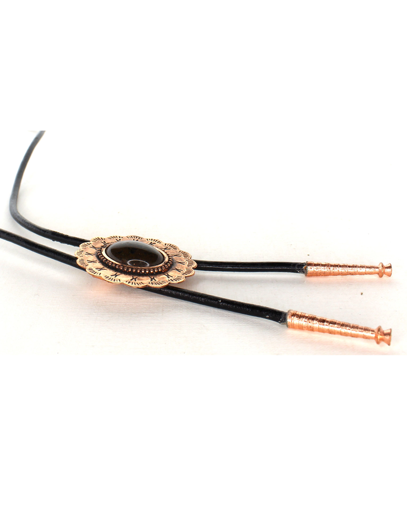 Southwestern Copper Concho Bolo Tie