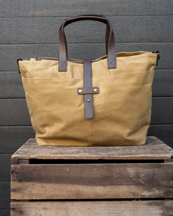 Waxed Canvas Tote Bag