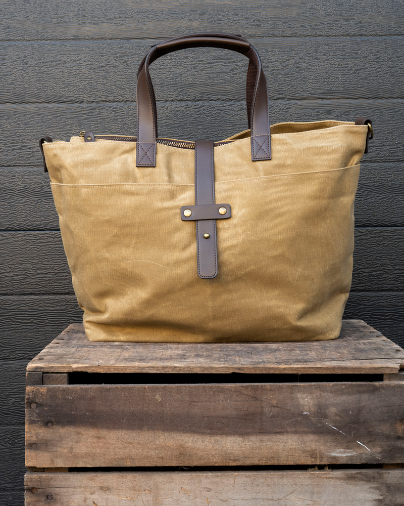 Waxed Canvas Tote Bag