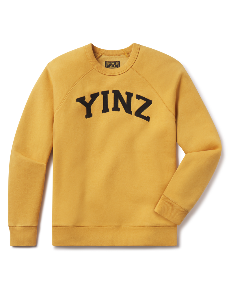 Yinz Crewneck Gold | Steel City Brand | Pittsburgh Fleece | Yinz