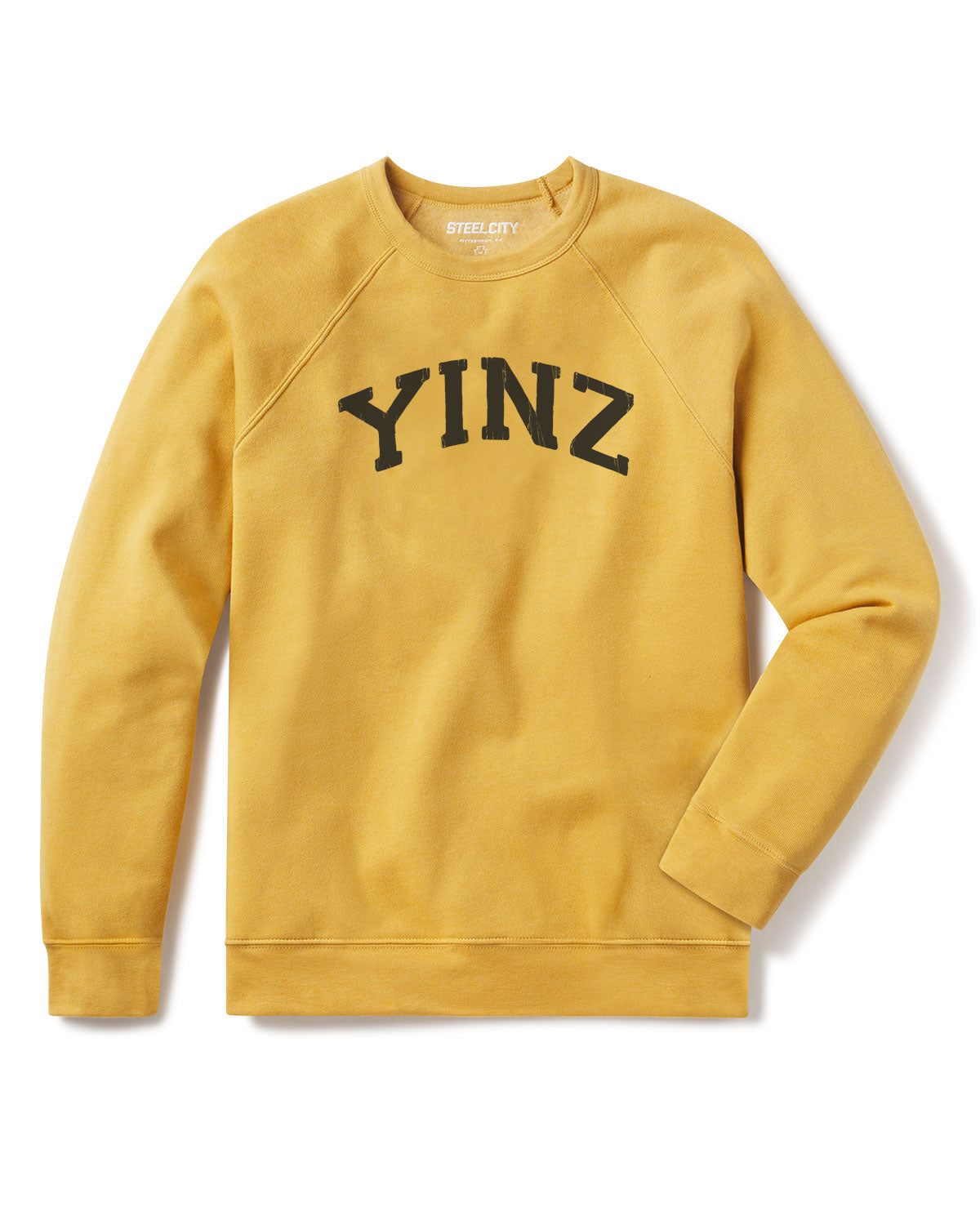 Yinz Crewneck Gold | Steel City Brand | Pittsburgh Fleece | Yinz