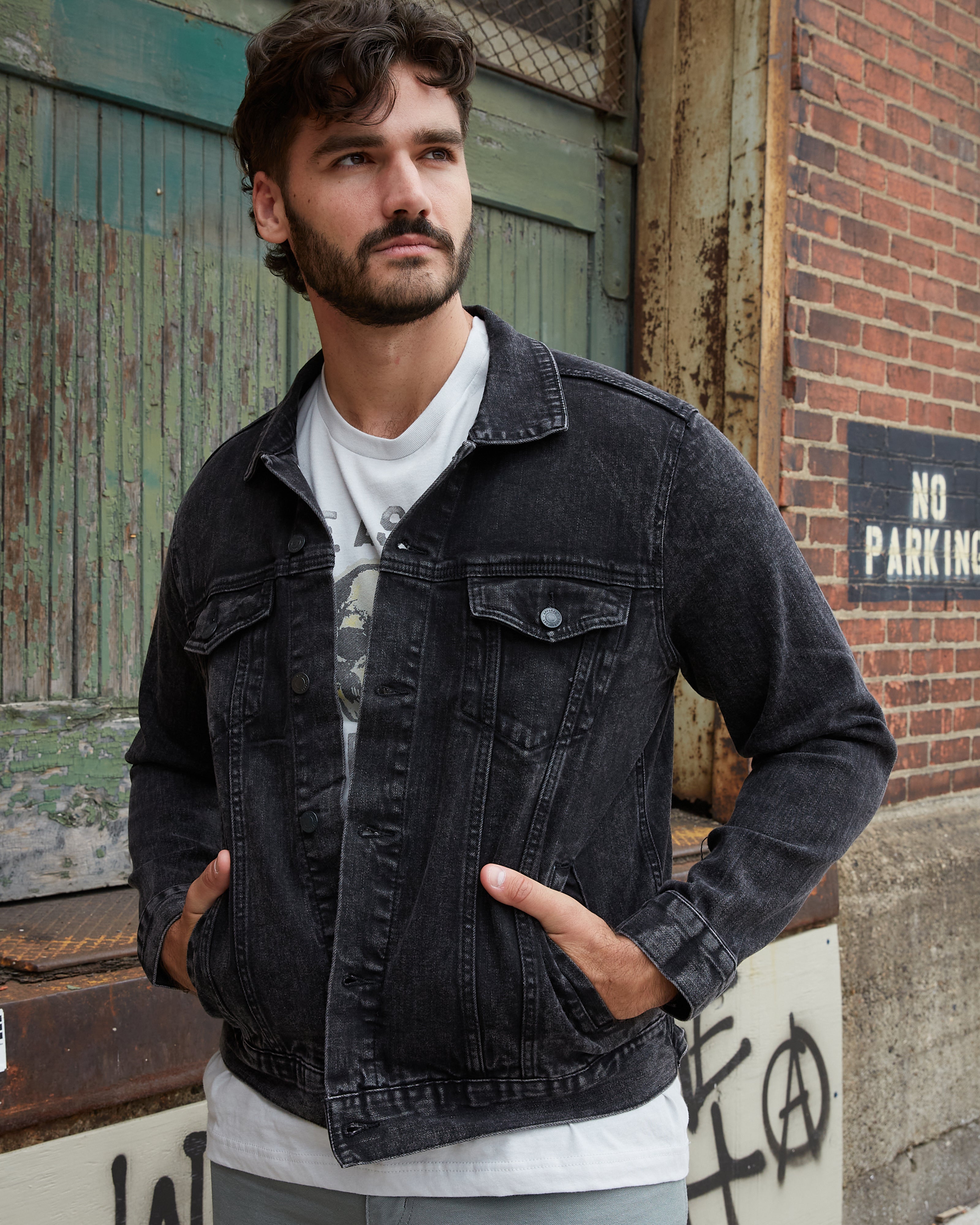 Standard Black Denim Jacket | Steel City | Vintage Jean Coat