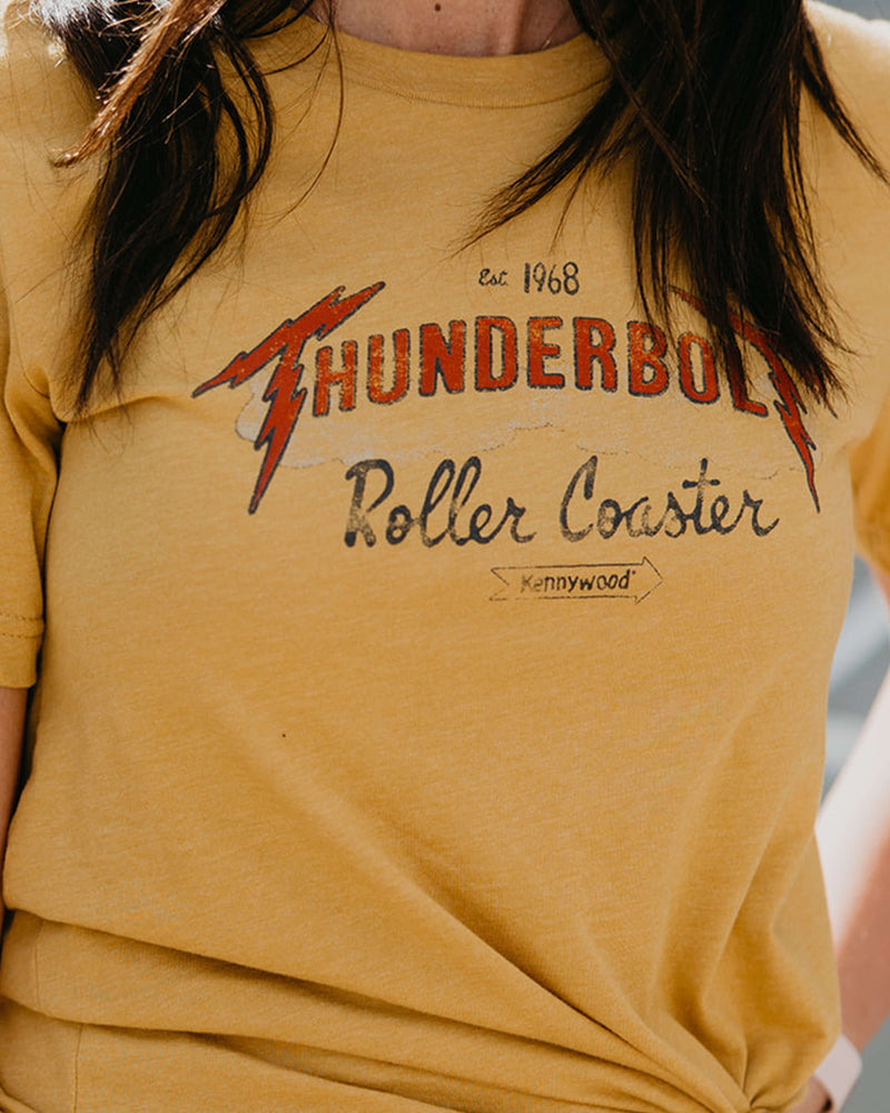 Steel City x Kennywood | Kennywood Park Thunderbolt Roller Coaster| Unisex Cotton T-Shirt