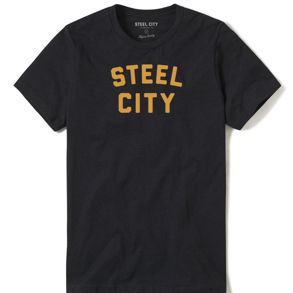 412 Made in Pittsburgh T-Shirt Black and Gold Yinzer Pride 