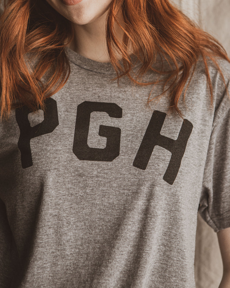 PGH Print Detail on Gray T-Shirt